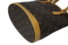 Load image into Gallery viewer, LOUIS VUITTON ルイヴィトン プチ バケットPM バケツ型 トートバッグ ショルダーバッグ モノグラム M42238 ブラウン PVC レザー 良品 中古 4b011567