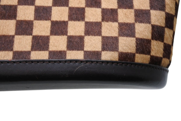 極美品 LOUIS VUITTON ルイヴィトン ダミエソバージュ インパラ ハンドバッグ M92133 ハラコ レザー ゴールド金具 中古 4b011422