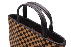 極美品 LOUIS VUITTON ルイヴィトン ダミエソバージュ インパラ ハンドバッグ M92133 ハラコ レザー ゴールド金具 中古 4b011422