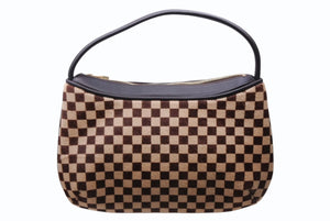 新品未使用 LOUIS VUITTON ルイヴィトン ダミエソバージュ タイガー ハンドバッグ M92132 ハラコ レザー ブラウン ゴールド金具 中古 4b011421