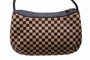 新品未使用 LOUIS VUITTON ルイヴィトン ダミエソバージュ タイガー ハンドバッグ M92132 ハラコ レザー ブラウン ゴールド金具 中古 4b011421
