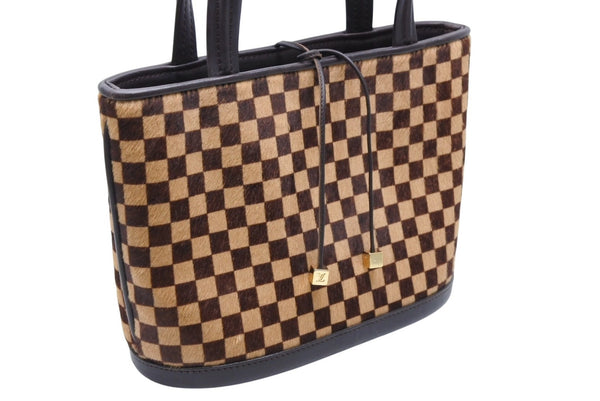 極美品 LOUIS VUITTON ルイヴィトン ダミエソバージュ インパラ ハンドバッグ M92133 ハラコ レザー ゴールド金具 中古 4b011422