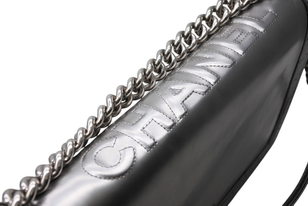 CHANEL シャネル BOY CHANEL ボーイシャネル チェーンショルダーバッグ 16番台 ココマーク カーフスキン シルバー 美品 中古 4b011375