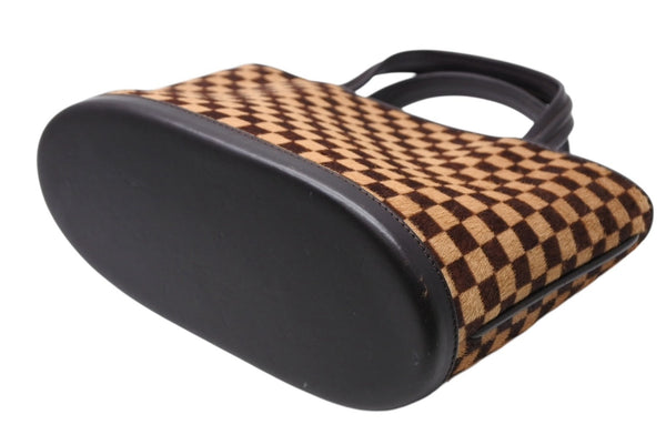 極美品 LOUIS VUITTON ルイヴィトン ダミエソバージュ インパラ ハンドバッグ M92133 ハラコ レザー ゴールド金具 中古 4b011422