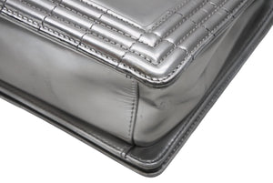 CHANEL シャネル BOY CHANEL ボーイシャネル チェーンショルダーバッグ 16番台 ココマーク カーフスキン シルバー 美品 中古 4b011375