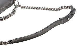 CHANEL シャネル BOY CHANEL ボーイシャネル チェーンショルダーバッグ 16番台 ココマーク カーフスキン シルバー 美品 中古 4b011375