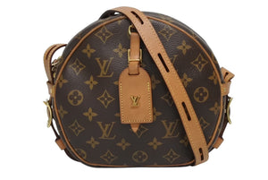 LOUIS VUITTON ルイヴィトン ボワット シャポー スープルMM ショルダーバッグ M45647 モノグラム ブラウン PVC ヌメ革 美品 中古 4b011354