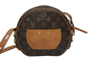 LOUIS VUITTON ルイヴィトン ボワット シャポー スープルMM ショルダーバッグ M45647 モノグラム ブラウン PVC ヌメ革 美品 中古 4b011354