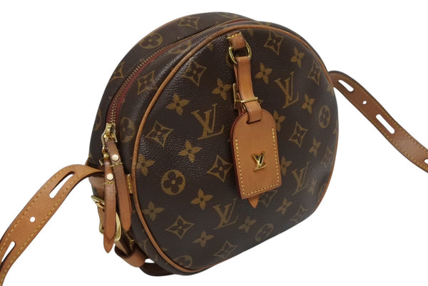 LOUIS VUITTON ルイヴィトン ボワット シャポー スープルMM ショルダーバッグ M45647 モノグラム ブラウン PVC ヌメ革 美品 中古 4b011354