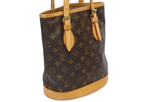 Load image into Gallery viewer, LOUIS VUITTON ルイヴィトン プチ バケットPM バケツ型 トートバッグ ショルダーバッグ モノグラム M42238 ブラウン PVC レザー 良品 中古 4b011567