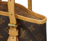 Load image into Gallery viewer, LOUIS VUITTON ルイヴィトン プチ バケットPM バケツ型 トートバッグ ショルダーバッグ モノグラム M42238 ブラウン PVC レザー 良品 中古 4b011567