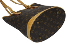 Load image into Gallery viewer, LOUIS VUITTON ルイヴィトン プチ バケットPM バケツ型 トートバッグ ショルダーバッグ モノグラム M42238 ブラウン PVC レザー 良品 中古 4b011567