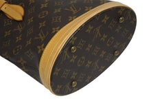 Load image into Gallery viewer, LOUIS VUITTON ルイヴィトン プチ バケットPM バケツ型 トートバッグ ショルダーバッグ モノグラム M42238 ブラウン PVC レザー 良品 中古 4b011567