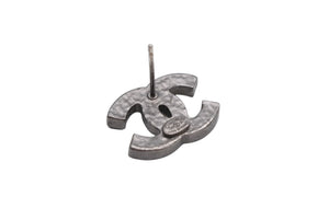 CHANEL シャネル ココマーク ピアス 重量約4.7g 05P刻印 メタル エナメル ラインストーン シルバー 両耳用 良品 中古 58681