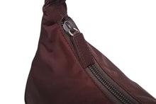 Load image into Gallery viewer, PRADA プラダ ホーボー ワンショルダーバッグ MV519 ナイロン ボルドー トライアングルロゴ シルバー金具 美品 中古 4b011426