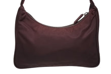 Load image into Gallery viewer, PRADA プラダ ホーボー ワンショルダーバッグ MV519 ナイロン ボルドー トライアングルロゴ シルバー金具 美品 中古 4b011426