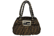 Load image into Gallery viewer, 極美品 FENDI フェンディ ワンショルダーバッグ 8BR615 ズッカ柄 ブラウン キャンバス レザー ゴールド金具 中古 4b011362