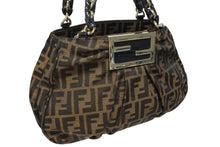 Load image into Gallery viewer, 極美品 FENDI フェンディ ワンショルダーバッグ 8BR615 ズッカ柄 ブラウン キャンバス レザー ゴールド金具 中古 4b011362