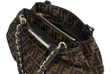 Load image into Gallery viewer, 極美品 FENDI フェンディ ワンショルダーバッグ 8BR615 ズッカ柄 ブラウン キャンバス レザー ゴールド金具 中古 4b011362