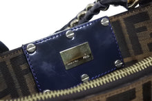 Load image into Gallery viewer, 極美品 FENDI フェンディ ワンショルダーバッグ 8BR615 ズッカ柄 ブラウン キャンバス レザー ゴールド金具 中古 4b011362
