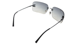 Load image into Gallery viewer, 極美品 CHANEL シャネル リムレス サングラス 4017-D c.170/8G サイズ62□17 120 ココマーク ラインストーン ブラック 中古 4b011510