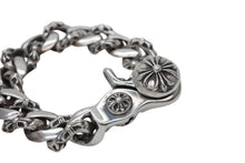 Load image into Gallery viewer, CHROME HEARTS クロムハーツ ファンシーリンククリップ ブレスレット 13リンク 約118.1g 腕周り約17cm シルバー925 美品 中古 4b011435