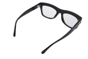 CHANEL シャネル 伊達眼鏡 メガネ アイウェア 71626A S0112 ココマーク チェーンフレーム ブラック 美品 中古 4b011471