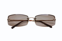 Load image into Gallery viewer, 極美品 CHANEL シャネル サングラス アイウェア 4093-B c.125/13 サイズ56□16 130 ココマーク ラインストーン ブラウン 中古 4b011519