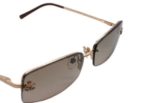 Load image into Gallery viewer, 極美品 CHANEL シャネル サングラス アイウェア 4093-B c.125/13 サイズ56□16 130 ココマーク ラインストーン ブラウン 中古 4b011519