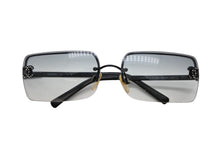 Load image into Gallery viewer, CHANEL シャネル リムレス サングラス 4104 B 101 8G サイズ62□ 15 120 ココマーク ブラック 美品 中古 4b011518