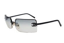 Load image into Gallery viewer, CHANEL シャネル リムレス サングラス 4104 B 101 8G サイズ62□ 15 120 ココマーク ブラック 美品 中古 4b011518