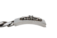 Load image into Gallery viewer, CHROME HEARTS クロムハーツ ID FLORAL CRS フローラルクロス IDブレスレット 重量約106.1g クラシックチェーン 12リンク 美品 中古 4b011710