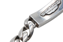 Load image into Gallery viewer, CHROME HEARTS クロムハーツ ID FLORAL CRS フローラルクロス IDブレスレット 重量約106.1g クラシックチェーン 12リンク 美品 中古 4b011710