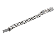 Load image into Gallery viewer, CHROME HEARTS クロムハーツ ID FLORAL CRS フローラルクロス IDブレスレット 重量約106.1g クラシックチェーン 12リンク 美品 中古 4b011710