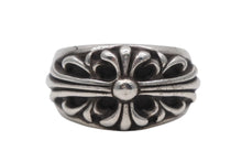 Load image into Gallery viewer, CHROME HEARTS クロムハーツ FLORAL CROSS フローラルクロス リング 指輪 重量約15.8g サイズ19号 スターリングシルバー 美品 中古 4b011717