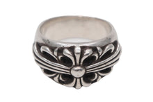Load image into Gallery viewer, CHROME HEARTS クロムハーツ FLORAL CROSS フローラルクロス リング 指輪 重量約15.8g サイズ19号 スターリングシルバー 美品 中古 4b011717