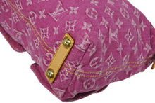 Load image into Gallery viewer, 新品同様 LOUIS VUITTON ルイヴィトン バギーPM ワンショルダーバッグ M95212 モノグラム デニム レザー ピンク 中古 4b011522