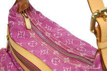 Load image into Gallery viewer, 新品同様 LOUIS VUITTON ルイヴィトン バギーPM ワンショルダーバッグ M95212 モノグラム デニム レザー ピンク 中古 4b011522