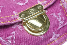 Load image into Gallery viewer, 新品同様 LOUIS VUITTON ルイヴィトン バギーPM ワンショルダーバッグ M95212 モノグラム デニム レザー ピンク 中古 4b011522
