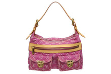 Load image into Gallery viewer, 新品同様 LOUIS VUITTON ルイヴィトン バギーPM ワンショルダーバッグ M95212 モノグラム デニム レザー ピンク 中古 4b011522