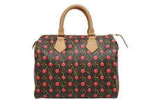 Load image into Gallery viewer, 極美品 LOUIS VUITTON ルイヴィトン スピーディ25 ハンドバッグ M95009 モノグラム チェリー ブラウン 村上隆 中古 4b011429