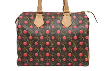 Load image into Gallery viewer, 極美品 LOUIS VUITTON ルイヴィトン スピーディ25 ハンドバッグ M95009 モノグラム チェリー ブラウン 村上隆 中古 4b011429