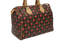Load image into Gallery viewer, 極美品 LOUIS VUITTON ルイヴィトン スピーディ25 ハンドバッグ M95009 モノグラム チェリー ブラウン 村上隆 中古 4b011429