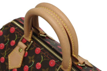 Load image into Gallery viewer, 極美品 LOUIS VUITTON ルイヴィトン スピーディ25 ハンドバッグ M95009 モノグラム チェリー ブラウン 村上隆 中古 4b011429
