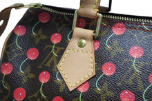 Load image into Gallery viewer, 極美品 LOUIS VUITTON ルイヴィトン スピーディ25 ハンドバッグ M95009 モノグラム チェリー ブラウン 村上隆 中古 4b011429