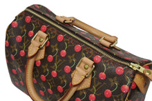 Load image into Gallery viewer, 極美品 LOUIS VUITTON ルイヴィトン スピーディ25 ハンドバッグ M95009 モノグラム チェリー ブラウン 村上隆 中古 4b011429