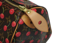 Load image into Gallery viewer, 極美品 LOUIS VUITTON ルイヴィトン スピーディ25 ハンドバッグ M95009 モノグラム チェリー ブラウン 村上隆 中古 4b011429