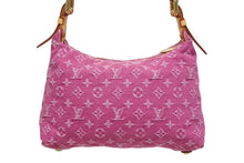 Load image into Gallery viewer, 新品同様 LOUIS VUITTON ルイヴィトン バギーPM ワンショルダーバッグ M95212 モノグラム デニム レザー ピンク 中古 4b011522