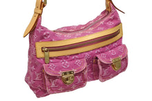 Load image into Gallery viewer, 新品同様 LOUIS VUITTON ルイヴィトン バギーPM ワンショルダーバッグ M95212 モノグラム デニム レザー ピンク 中古 4b011522