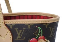 Load image into Gallery viewer, 新品同様 LOUIS VUITTON ルイヴィトン TM 村上隆 ネヴァーフルMM トートバッグ M13263 モノグラムチェリー ブラウン 中古 4b011433
